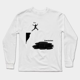 Jumping to Conclusions Black Long Sleeve T-Shirt